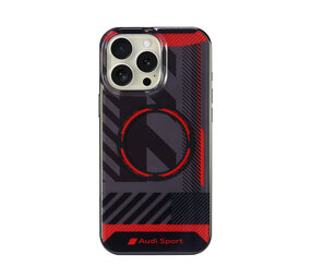 Audi Audi iPhone 16 Pro Max Backcover hoesje IML case - magsafe - Zwart Audi Audi iPhone 16 Pro Max Backcover hoesje IML case - magsafe - Zwart