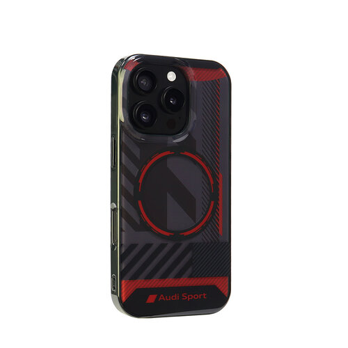 Audi Audi iPhone 16 Pro Back cover coque IML case - magsafe - Noir