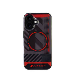 Audi iPhone 16 Backcover hoesje IML case - magsafe - Zwart
