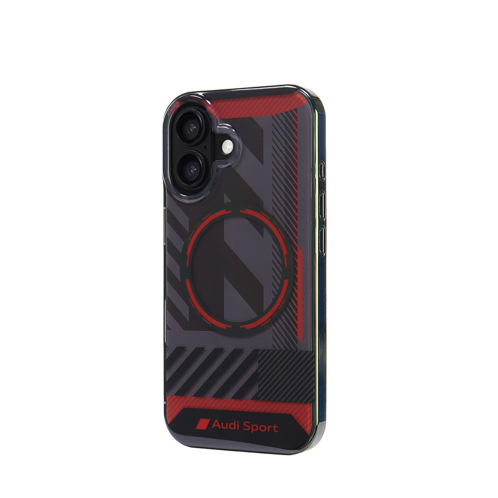 Audi Audi iPhone 16 Backcover hoesje IML case - magsafe - Zwart, foto 2 van 6