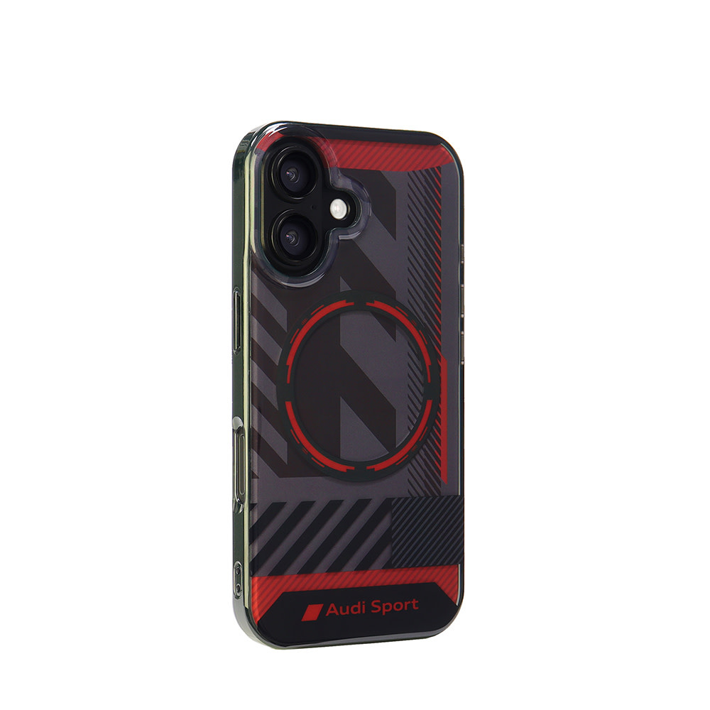 Audi Audi iPhone 16 Backcover hoesje IML case - magsafe - Zwart, foto 3 van 6