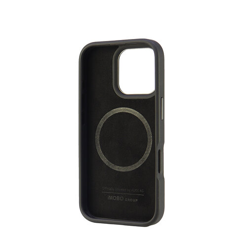 Audi Audi iPhone 16 Pro Back cover coque synthetic leather - magsafe - Noir