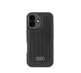 Audi Audi iPhone 16 Back cover case - synthetic leather - magsafe - Black Audi Audi iPhone 16 Back cover case - synthetic leather - magsafe - Black