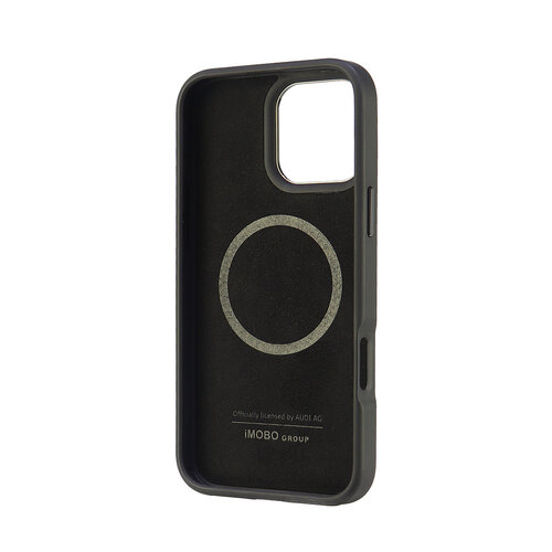 Audi Audi iPhone 16 Pro Max Backcover hoesje synthetic leather - magsafe - Zwart