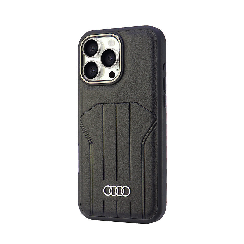 Audi Audi iPhone 16 Pro Max Backcover hoesje synthetic leather - magsafe - Zwart, foto 3 van 6