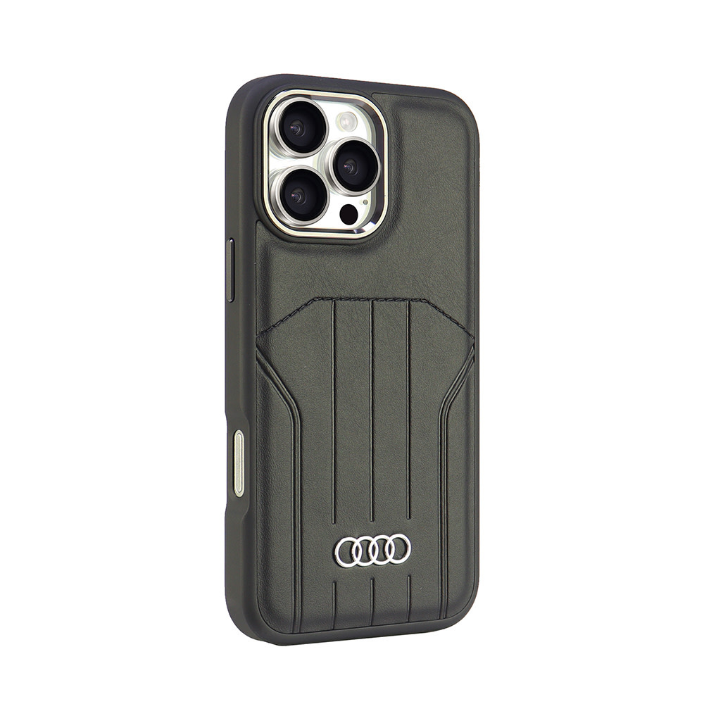 Audi Audi iPhone 16 Pro Max Backcover hoesje synthetic leather - magsafe - Zwart, foto 2 van 6