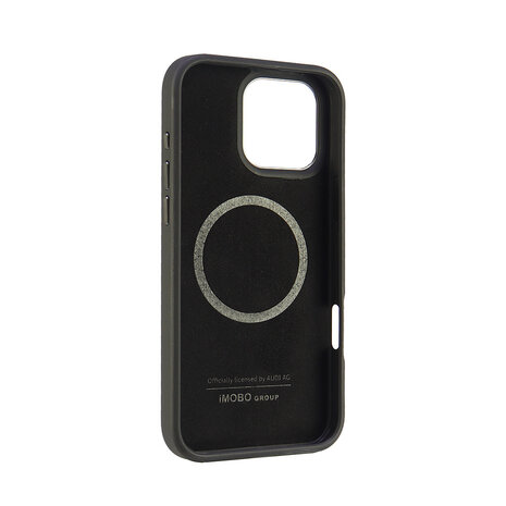 Audi Audi iPhone 16 Pro Max Backcover hoesje synthetic leather - magsafe - Zwart Audi Audi iPhone 16 Pro Max Backcover hoesje synthetic leather - magsafe - Zwart