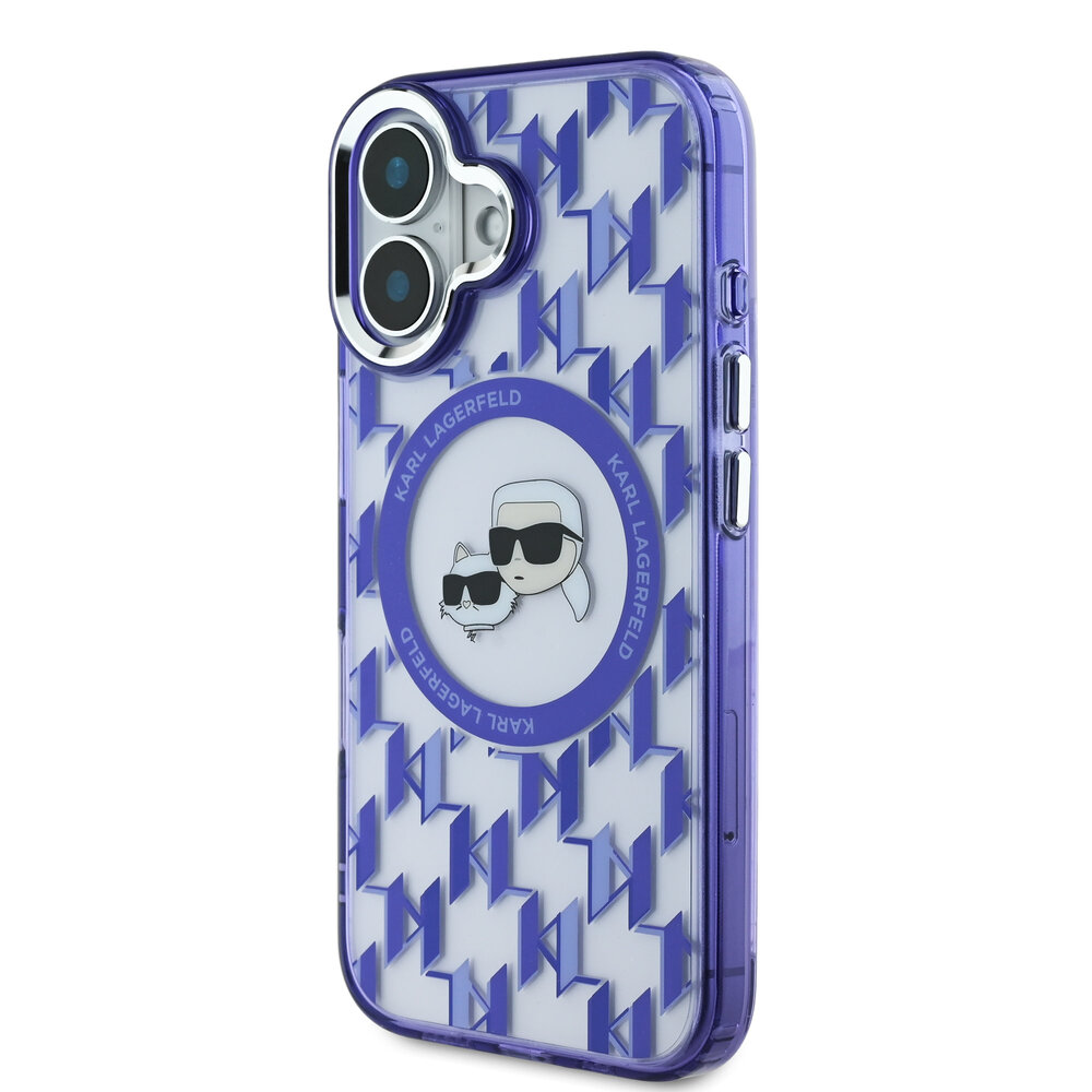 Karl Lagerfeld Karl Lagerfeld iPhone 16 Back cover coque Magsafe IML metal monogram kc - Violet Karl Lagerfeld Karl Lagerfeld iPhone 16 Back cover coque Magsafe IML metal monogram kc - Violet