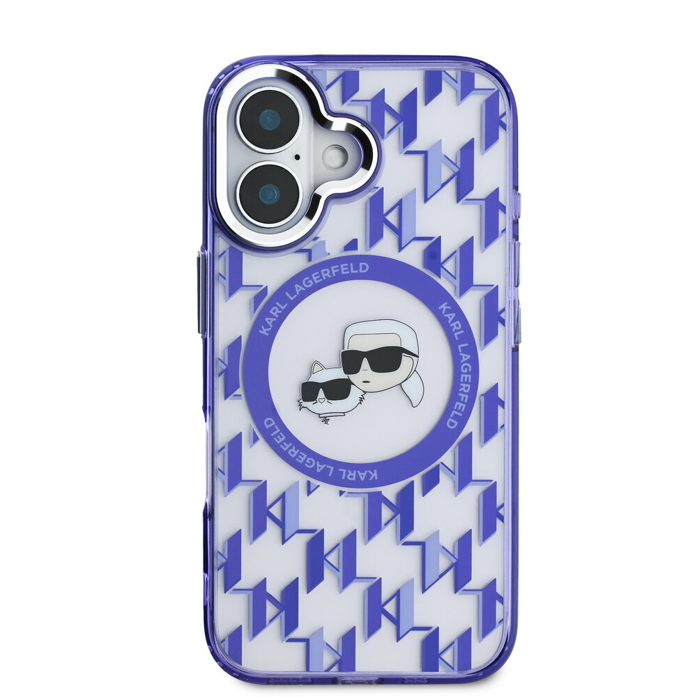Karl Lagerfeld Karl Lagerfeld iPhone 16 Back cover coque Magsafe IML metal monogram kc - Violet Karl Lagerfeld Karl Lagerfeld iPhone 16 Back cover coque Magsafe IML metal monogram kc - Violet
