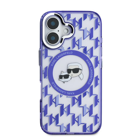 Karl Lagerfeld Karl Lagerfeld iPhone 16 Back cover coque Magsafe IML metal monogram kc - Violet Karl Lagerfeld Karl Lagerfeld iPhone 16 Back cover coque Magsafe IML metal monogram kc - Violet