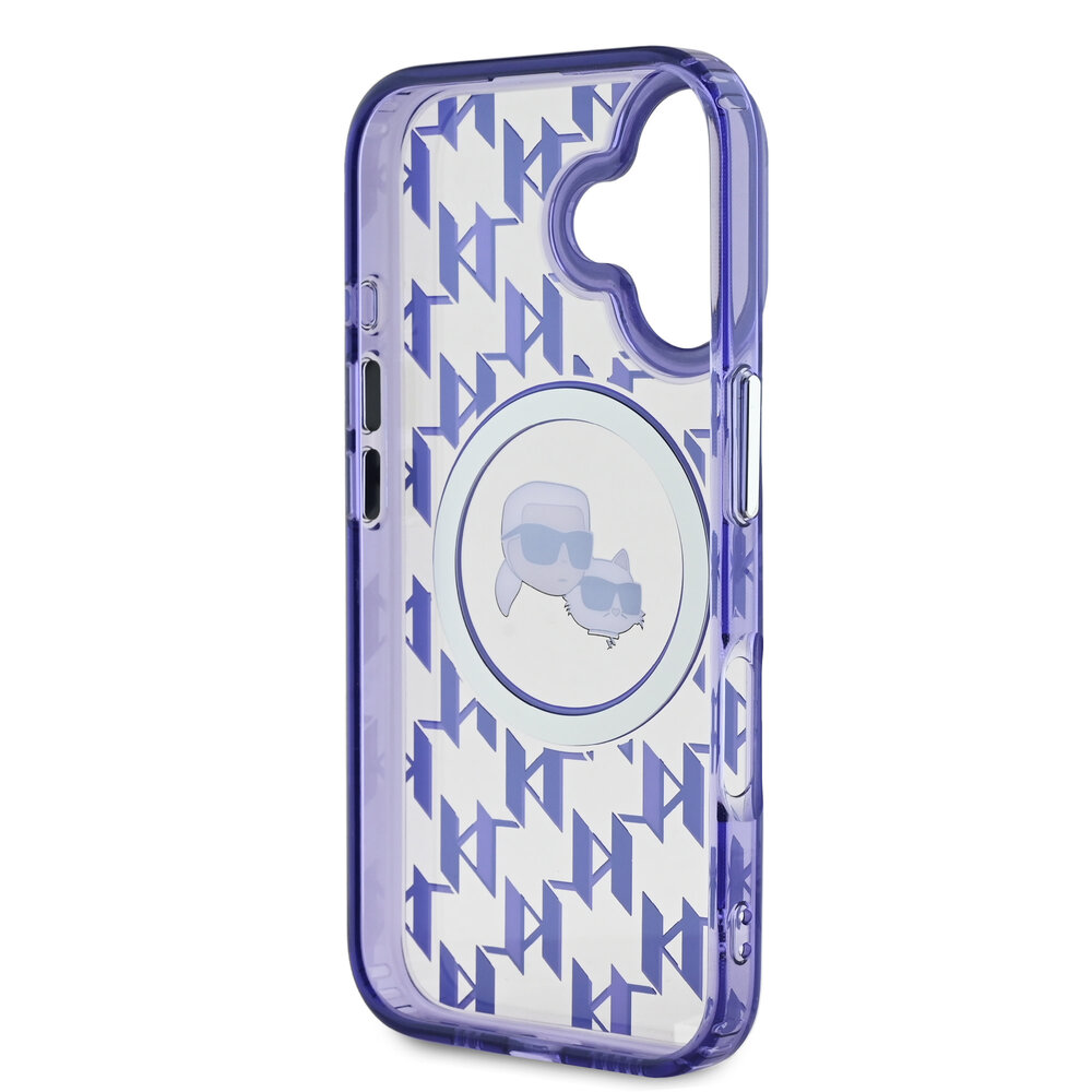 Karl Lagerfeld Karl Lagerfeld iPhone 16 Back cover coque Magsafe IML metal monogram kc - Violet Karl Lagerfeld Karl Lagerfeld iPhone 16 Back cover coque Magsafe IML metal monogram kc - Violet