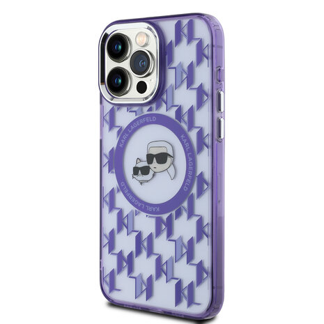 Karl Lagerfeld Karl Lagerfeld iPhone 16 Pro Max Back cover case - Magsafe IML metal monogram kc - Purple Karl Lagerfeld Karl Lagerfeld iPhone 16 Pro Max Back cover case - Magsafe IML metal monogram kc - Purple