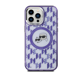 Karl Lagerfeld Karl Lagerfeld iPhone 16 Pro Max Backcover hoesje Magsafe IML metal monogram kc - Paars Karl Lagerfeld Karl Lagerfeld iPhone 16 Pro Max Backcover hoesje Magsafe IML metal monogram kc - Paars