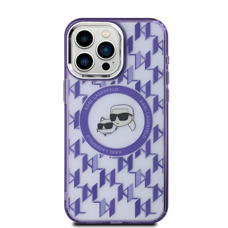 Karl Lagerfeld Karl Lagerfeld iPhone 16 Pro Back cover case - Magsafe IML metal monogram kc - Purple Karl Lagerfeld Karl Lagerfeld iPhone 16 Pro Back cover case - Magsafe IML metal monogram kc - Purple