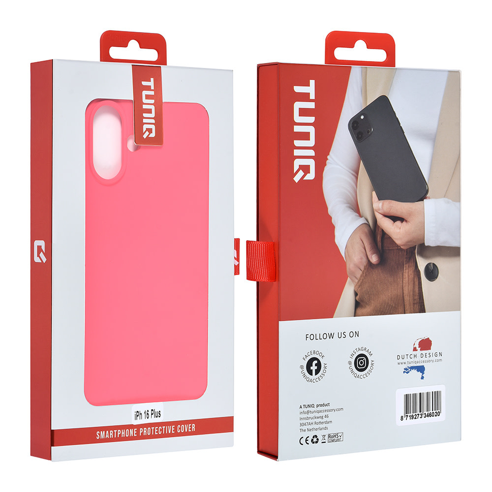 TUNIQ TUNIQ iPhone 16 Plus Backcover hoesje - Felroze, foto 4 van 6