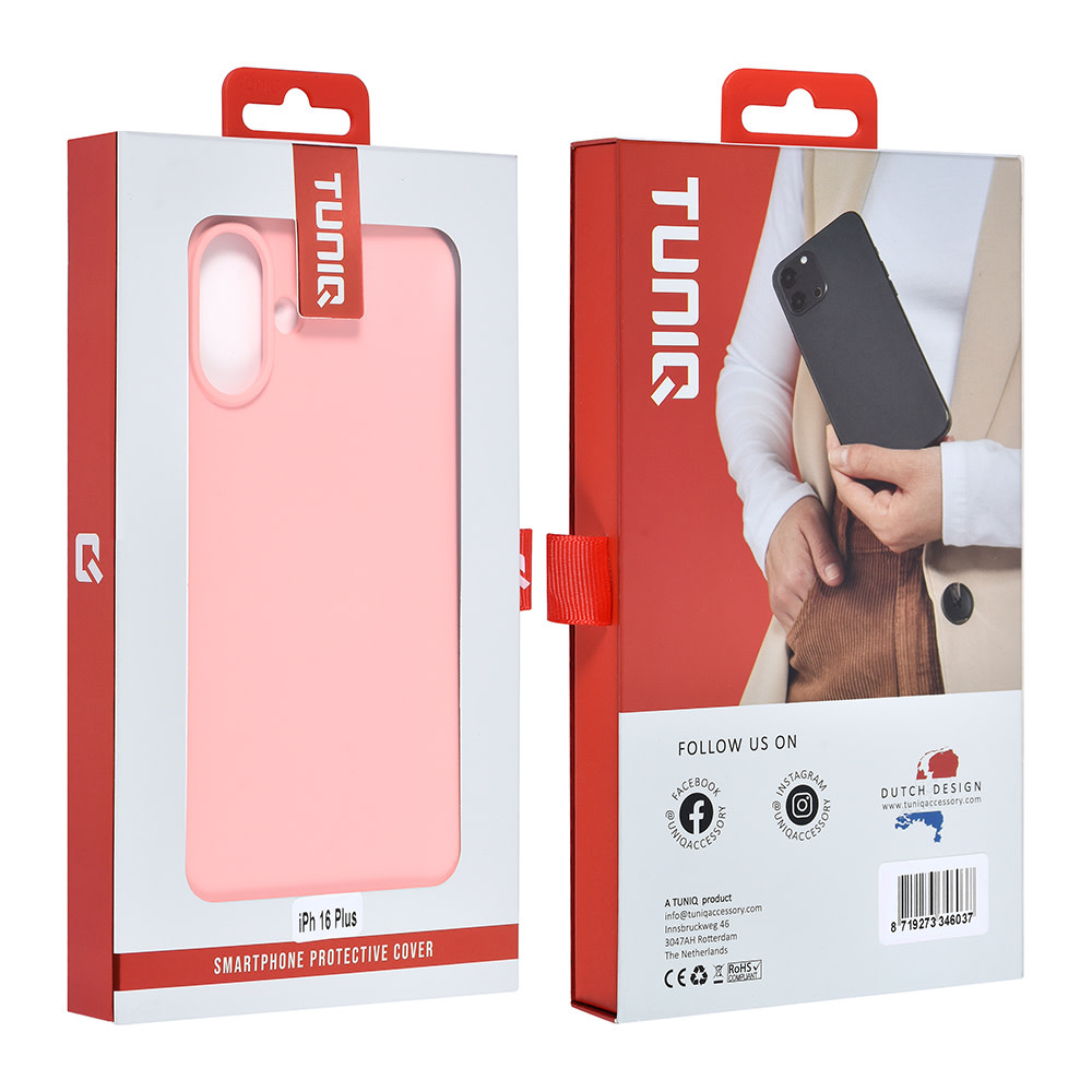 TUNIQ TUNIQ iPhone 16 Plus Backcover hoesje - Zalmroze, foto 4 van 6
