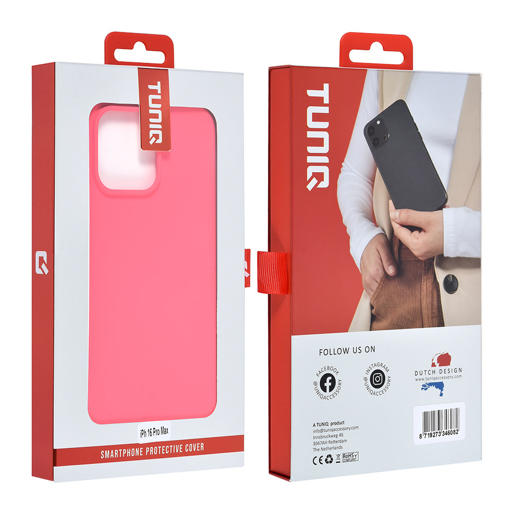 TUNIQ TUNIQ iPhone 16 Pro Max Backcover hoesje - Felroze, foto 4 van 6