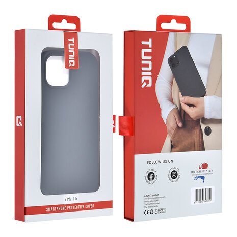TUNIQ TUNIQ iPhone 15 Backcover hoesje Premium Liquid silicone - Zwart TUNIQ TUNIQ iPhone 15 Backcover hoesje Premium Liquid silicone - Zwart