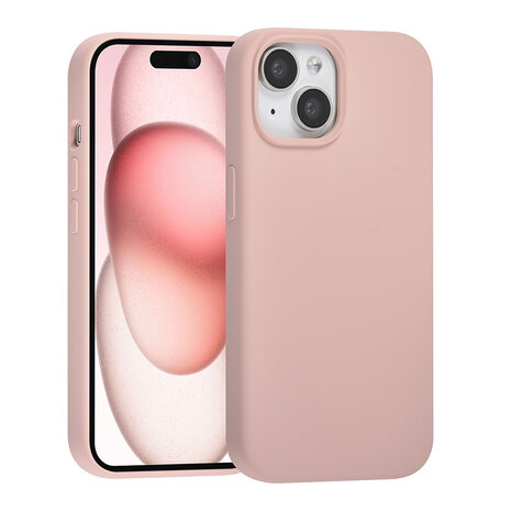 TUNIQ TUNIQ iPhone 15 Back cover case - Premium Liquid silicone - Pink TUNIQ TUNIQ iPhone 15 Back cover case - Premium Liquid silicone - Pink