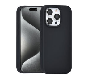 TUNIQ TUNIQ iPhone 15 Pro Back cover coque Premium Liquid silicone - Noir TUNIQ TUNIQ iPhone 15 Pro Back cover coque Premium Liquid silicone - Noir