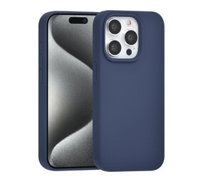TUNIQ TUNIQ iPhone 15 Pro Back cover case - Premium Liquid silicone - Dark Blue TUNIQ TUNIQ iPhone 15 Pro Back cover case - Premium Liquid silicone - Dark Blue