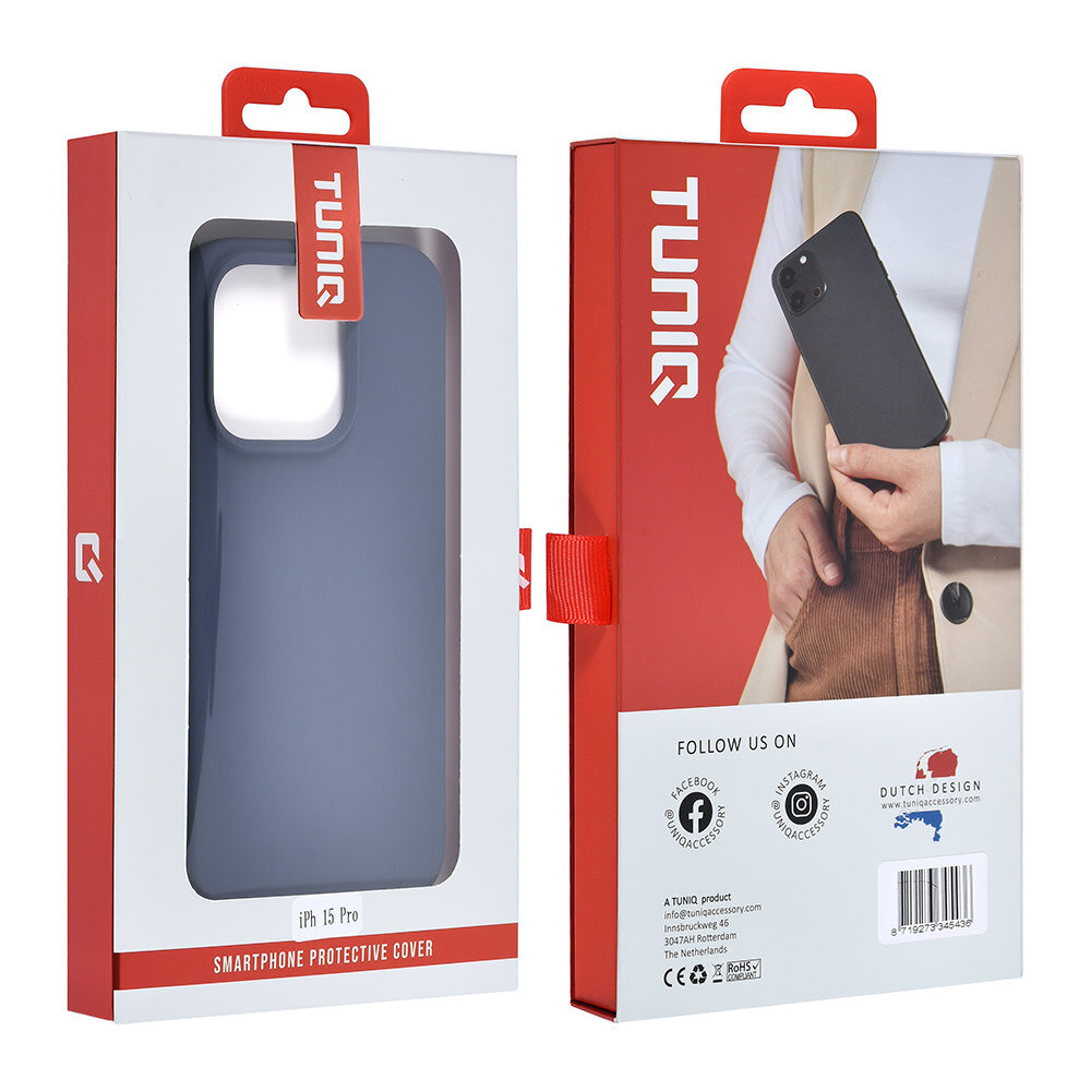 TUNIQ TUNIQ iPhone 15 Pro Backcover hoesje Premium Liquid silicone - DonkerBlauw TUNIQ TUNIQ iPhone 15 Pro Backcover hoesje Premium Liquid silicone - DonkerBlauw
