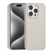 TUNIQ TUNIQ iPhone 15 Pro Back cover coque Premium Liquid silicone - Beige TUNIQ TUNIQ iPhone 15 Pro Back cover coque Premium Liquid silicone - Beige