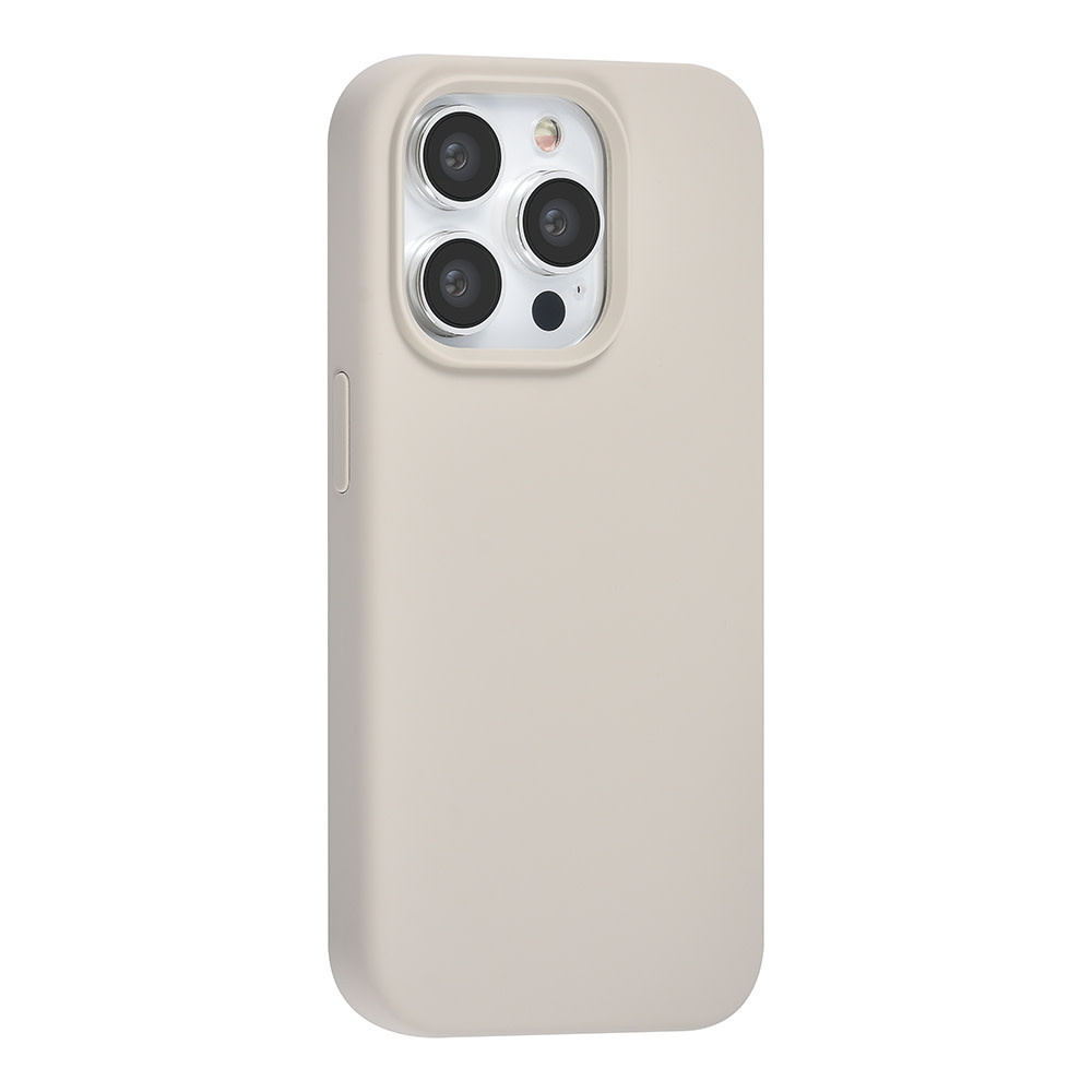 TUNIQ TUNIQ iPhone 15 Pro Backcover hoesje Premium Liquid silicone - Beige, foto 5 van 6