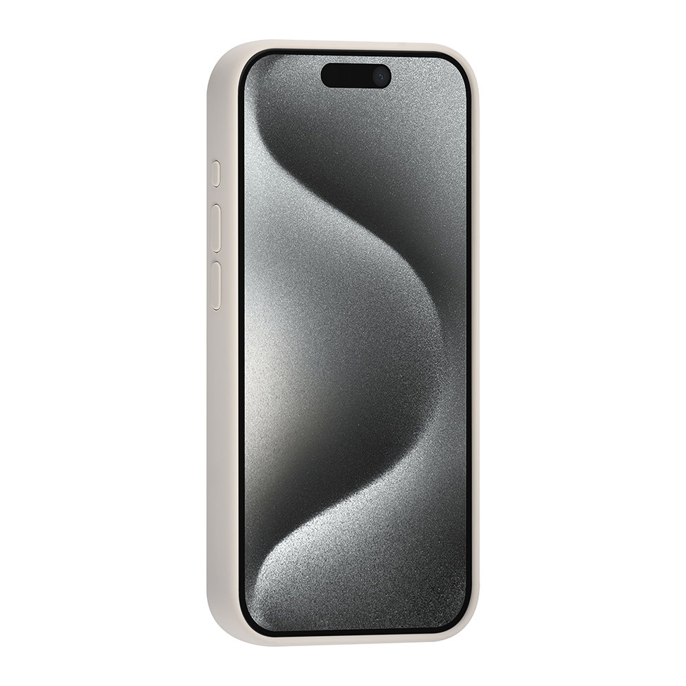 TUNIQ TUNIQ iPhone 15 Pro Backcover hoesje Premium Liquid silicone - Beige, foto 6 van 6
