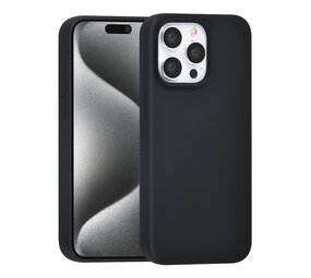 TUNIQ TUNIQ iPhone 15 Pro Max Back cover coque Premium Liquid silicone - Noir TUNIQ TUNIQ iPhone 15 Pro Max Back cover coque Premium Liquid silicone - Noir