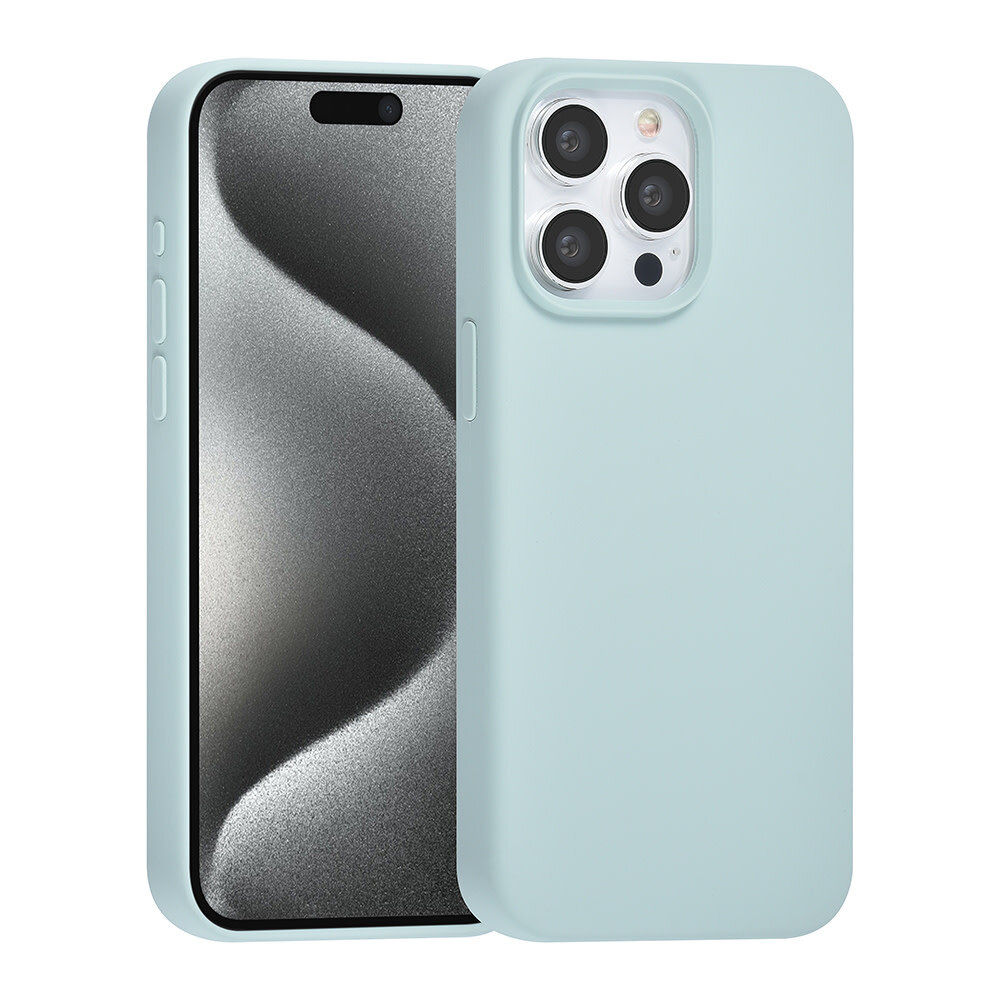 TUNIQ TUNIQ iPhone 15 Pro Max Back cover coque Premium Liquid silicone - Bleu clair TUNIQ TUNIQ iPhone 15 Pro Max Back cover coque Premium Liquid silicone - Bleu clair