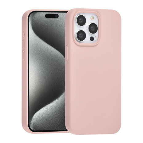 TUNIQ TUNIQ iPhone 15 Pro Max Back-Cover hul - Premium Liquid silicone - Rosa TUNIQ TUNIQ iPhone 15 Pro Max Back-Cover hul - Premium Liquid silicone - Rosa