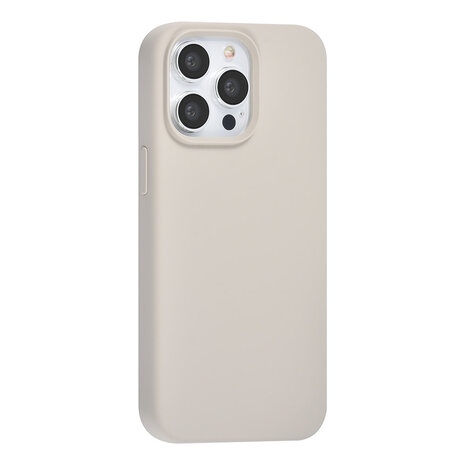 TUNIQ TUNIQ iPhone 15 Pro Max Back-Cover hul - Premium Liquid silicone - Beige TUNIQ TUNIQ iPhone 15 Pro Max Back-Cover hul - Premium Liquid silicone - Beige
