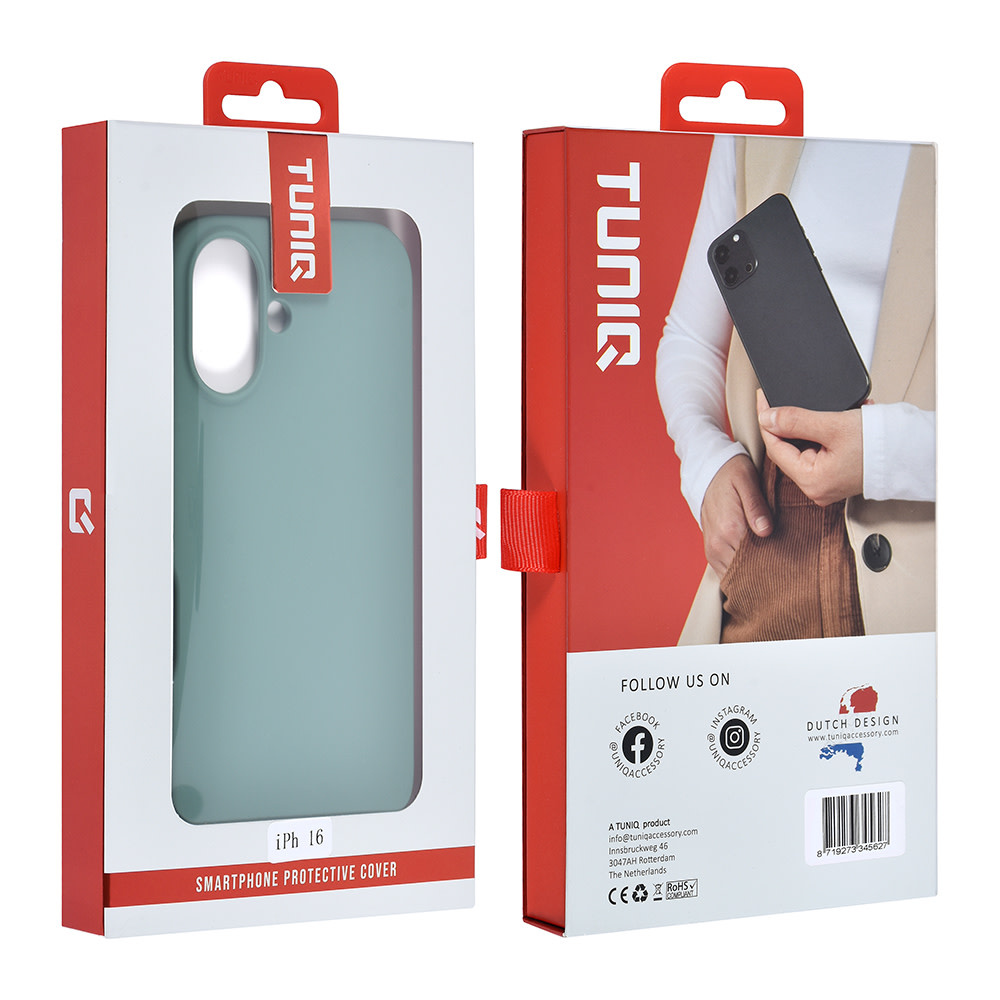 TUNIQ TUNIQ iPhone 16 Backcover hoesje Premium Liquid silicone - Groen, foto 4 van 6