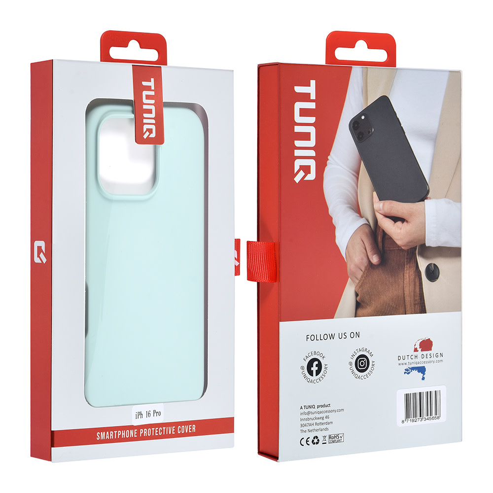 TUNIQ TUNIQ iPhone 16 Pro Backcover hoesje Premium Liquid silicone - LichtBlauw, foto 4 van 6