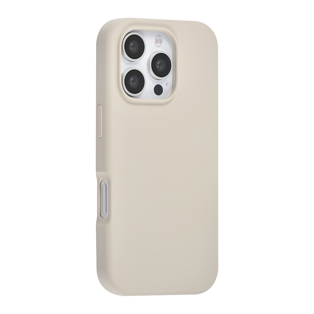 TUNIQ TUNIQ iPhone 16 Pro Backcover hoesje Premium Liquid silicone - Beige, foto 5 van 6