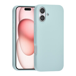 TUNIQ iPhone 16 Plus Back cover coque Premium Liquid silicone - Bleu clair