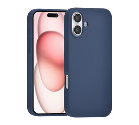 TUNIQ TUNIQ iPhone 16 Plus Back-Cover hul - Premium Liquid silicone - Dunkelblau TUNIQ TUNIQ iPhone 16 Plus Back-Cover hul - Premium Liquid silicone - Dunkelblau