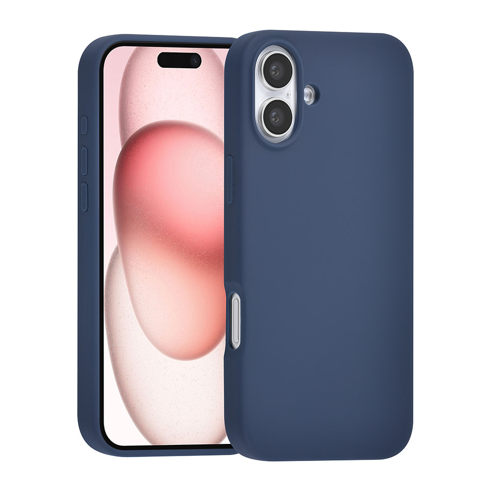 TUNIQ TUNIQ iPhone 16 Plus Backcover hoesje Premium Liquid silicone - DonkerBlauw