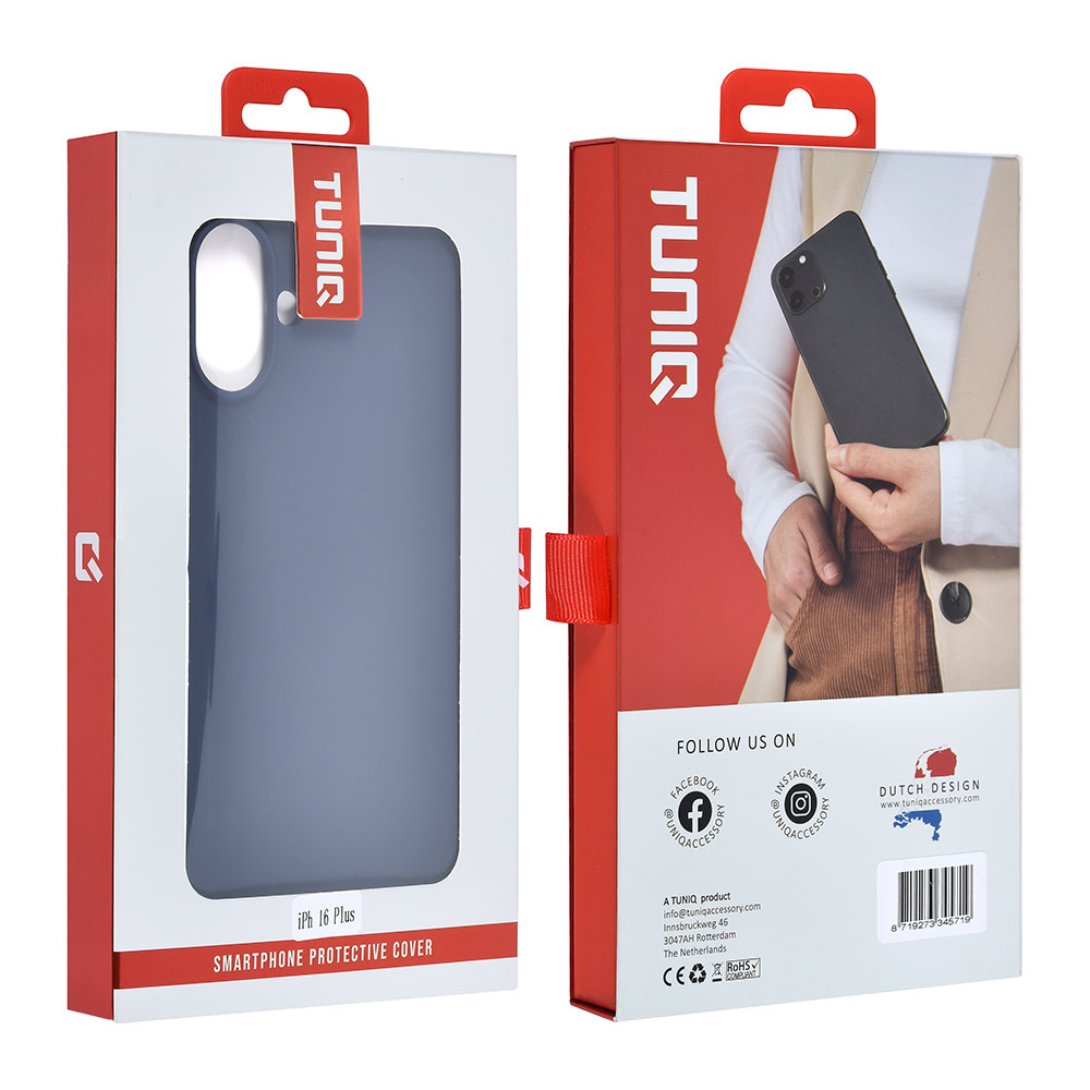 TUNIQ TUNIQ iPhone 16 Plus Backcover hoesje Premium Liquid silicone - DonkerBlauw, foto 4 van 6