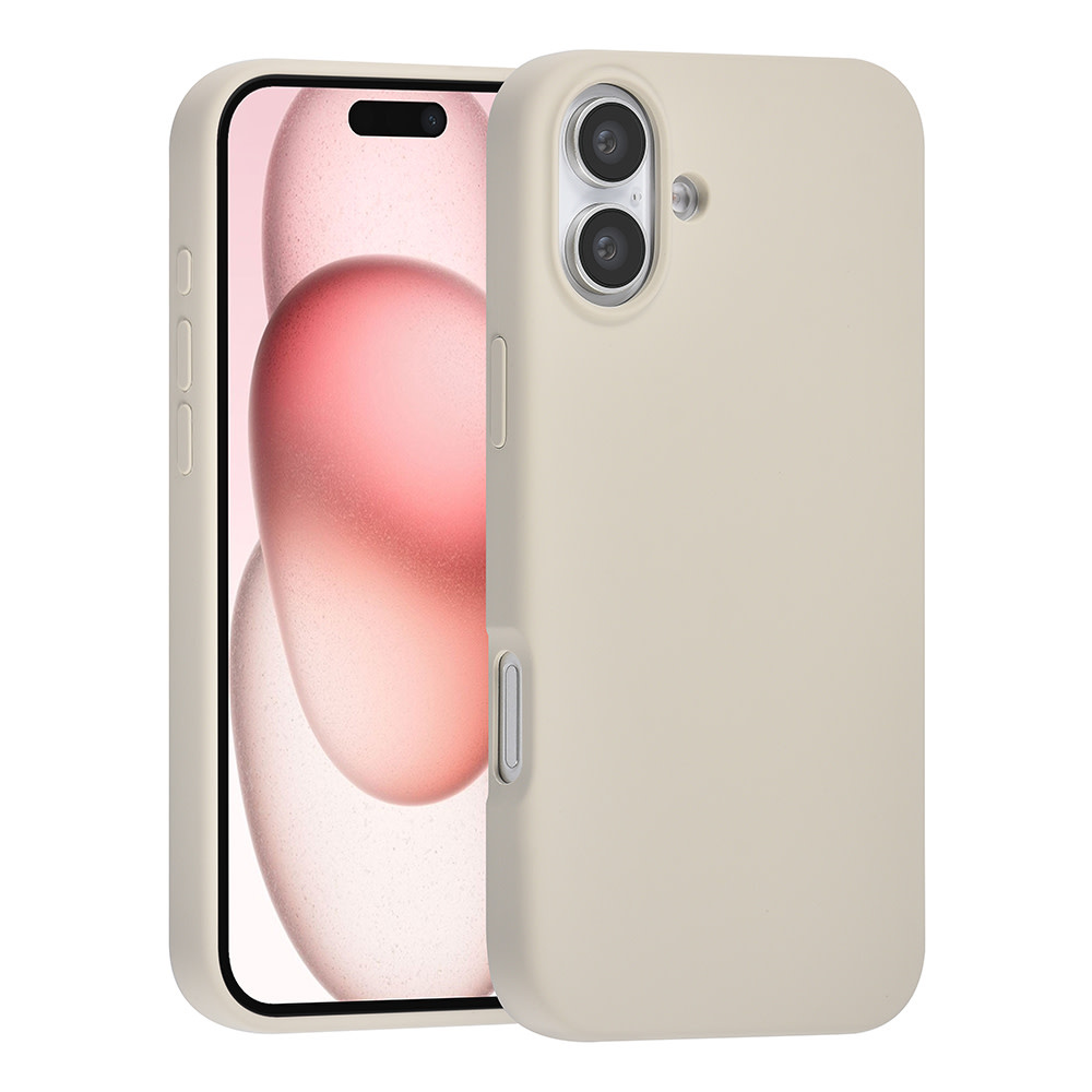 TUNIQ TUNIQ iPhone 16 Plus Backcover hoesje Premium Liquid silicone - Beige
