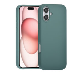 TUNIQ TUNIQ iPhone 16 Plus Backcover hoesje Premium Liquid silicone - Groen TUNIQ TUNIQ iPhone 16 Plus Backcover hoesje Premium Liquid silicone - Groen