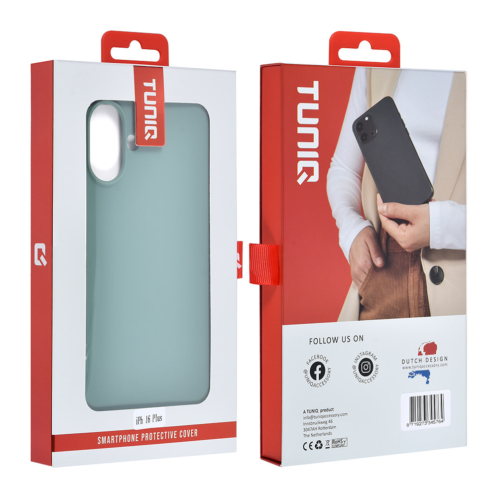 TUNIQ TUNIQ iPhone 16 Plus Backcover hoesje Premium Liquid silicone - Groen, foto 4 van 6
