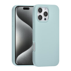 TUNIQ iPhone 16 Pro Max Back cover case - Premium Liquid silicone - Light Blue