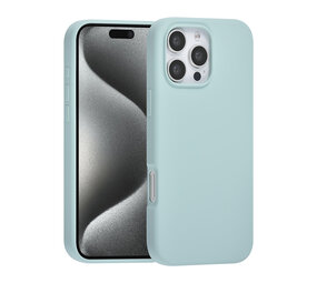 TUNIQ TUNIQ iPhone 16 Pro Max Back cover coque Premium Liquid silicone - Bleu clair TUNIQ TUNIQ iPhone 16 Pro Max Back cover coque Premium Liquid silicone - Bleu clair