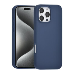TUNIQ iPhone 16 Pro Max Back cover case - Premium Liquid silicone - Blue