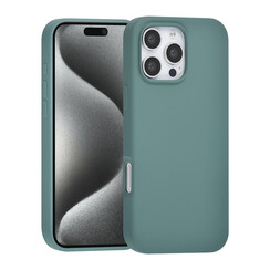 TUNIQ iPhone 16 Pro Max Back cover coque Premium Liquid silicone - Vert