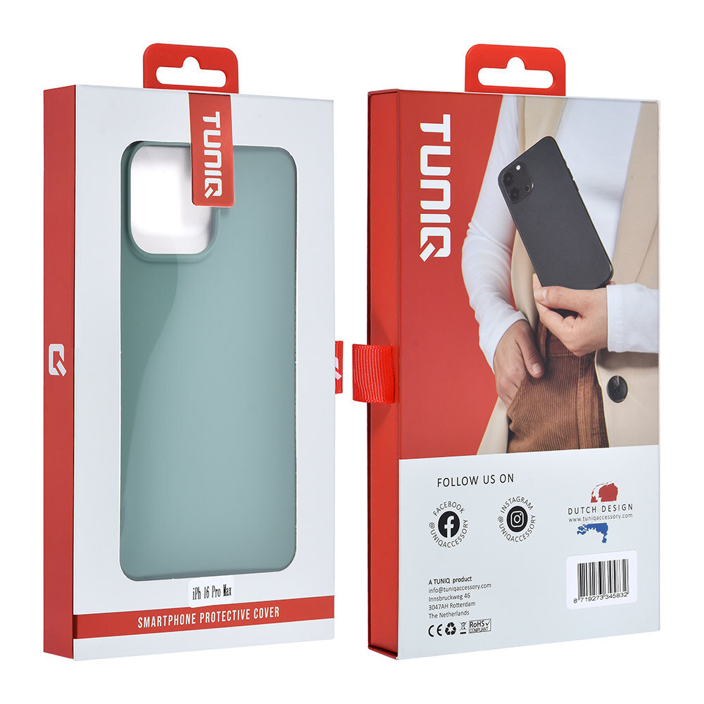 TUNIQ TUNIQ iPhone 16 Pro Max Back cover coque Premium Liquid silicone - Vert TUNIQ TUNIQ iPhone 16 Pro Max Back cover coque Premium Liquid silicone - Vert