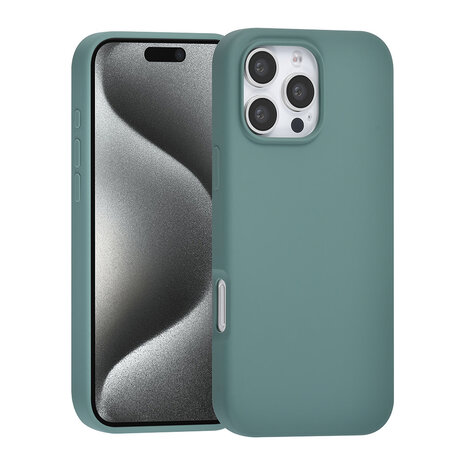 TUNIQ TUNIQ iPhone 16 Pro Max Back cover coque Premium Liquid silicone - Vert TUNIQ TUNIQ iPhone 16 Pro Max Back cover coque Premium Liquid silicone - Vert