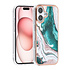 TUNIQ iPhone 16 Back-Cover hul - Silicone - Marble Green